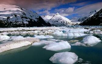 Nature Alaska Mountains Ice Water