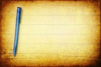 Background Image Pen On Table Vintage Paper