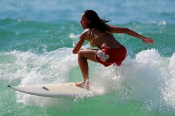 Surfer Girl Wallpaper HD Desktop Sunset Sexy