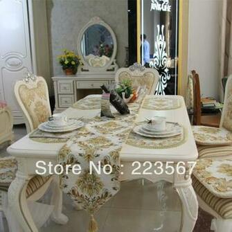 Luxury Dining Table Bundle Cushion Placemat Runner Tissue Box