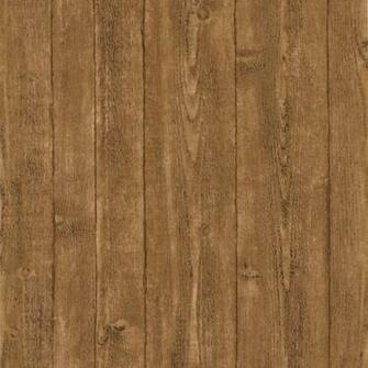 Puffy Textured Walnut Brown Wood Planks Heavy Duty Wallpaper Fd56910