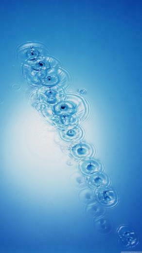 Raindrops Blue Water Wallpaper iPhone