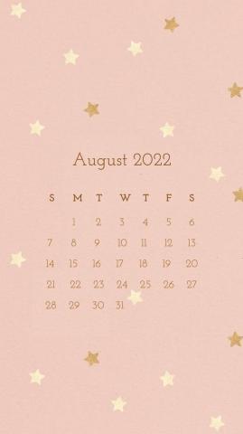 Stars August Calendar Mobile Photo Rawpixel