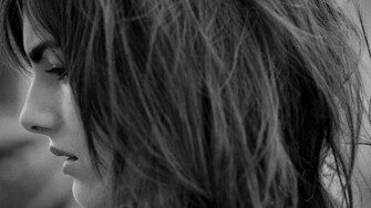 Camilla Belle Black N White Side Sad Face Closeup Wallpaper