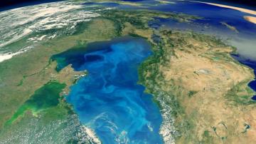 Ocean Outer Space Earth Satellite Wallpaper
