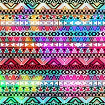 Neon Aztec Purple Pink Bright Andes Abstract Pattern Art Print
