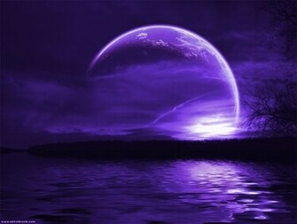 Purple Moon Wallpaper HD In Space Imageci
