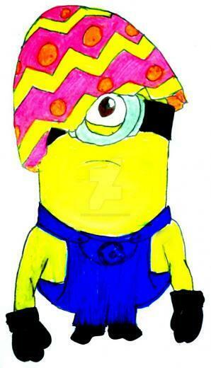Easter Egg Minion By Inkartwriter