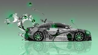 Mtm Side Anime Girl Aerography Car Green Soft Image 4k Wallpaper