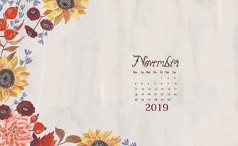 Floral November Background Screensaver Desktop In