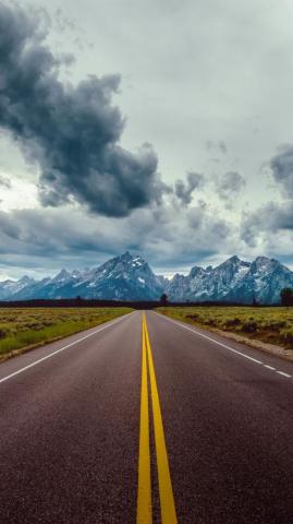 Wallpaper Road Sky Clouds Mountains 8k Nature