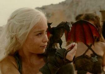 Dany With One Of Her Dragons Game Thrones Photo