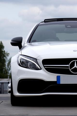 Wallpaper Mercedes C63 Amg Car White Front