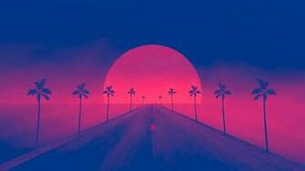 Retrowave Sunset 4k Wallpaper HD