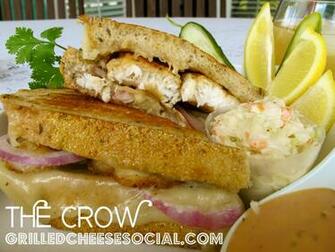 The Crow Swiss Grilled Cheese With Fried Hogfish Red Onion And