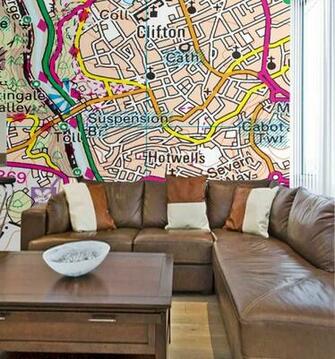 Custom Printed Ordnance Survey Wallpaper Maps