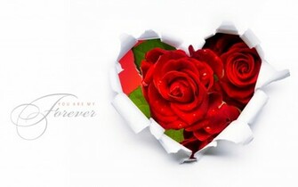 Red Roses In A Heart Shape X Close