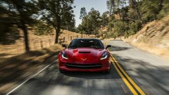 Red Chevrolet Corvette Stingray Front Motion Desktop Pc