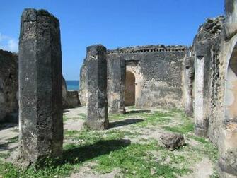 The 15th Century Malindi Mosque At Kilwa Kisiwani Tanzania Was