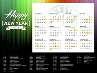 Year Calendar Wallpaper By Month