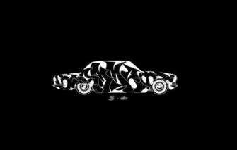 Wallpaper Minimalism Car Art Black White