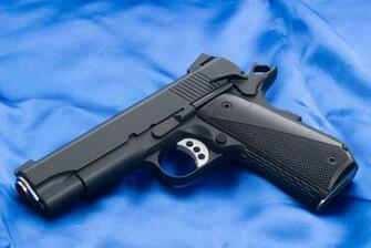 Colt Gun M1911 Weapon Barrel Background Cloth