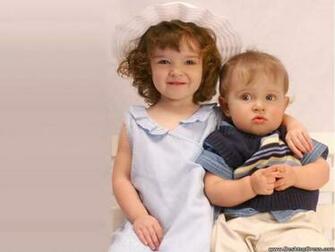 Cute Baby Brother Lovely Sister With His