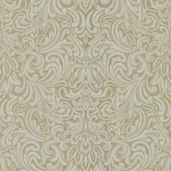 Royale Cream Wavy Damask Wallpaper Warehouse