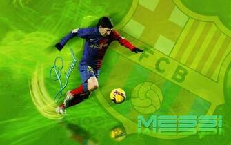 Fcb Green Background Wallpaper Lionel Messi