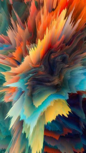 Colourful Wallpaper Color Paint Exposion Flu Graphic