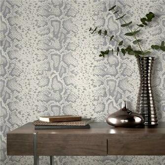 Rasch Mandalay Snake Animal Print Snakeskin Glitter Wallpaper