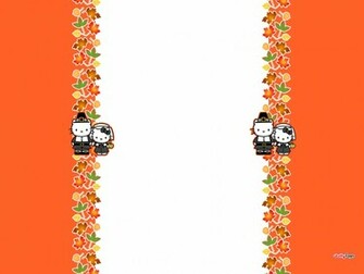 Hello Kitty Thanksgiving Ger Layout Template Background