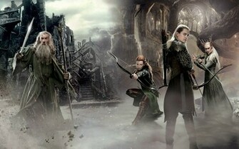 Of Smaug Gandalf Legolas Wallpaper Widescreen A405
