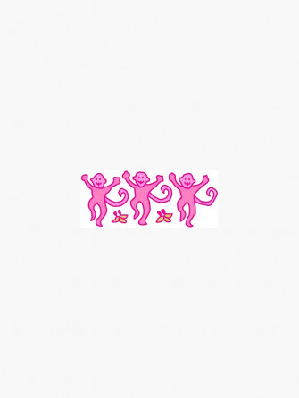 Preppy Monkeys Hot Pink Magnet By Weezecogg