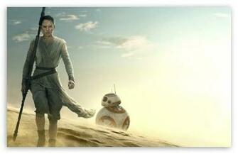 Star Wars The Force Awakens Rey Bb HD Wallpaper For Standard