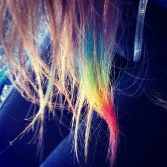 Rainbow Ombre Hair