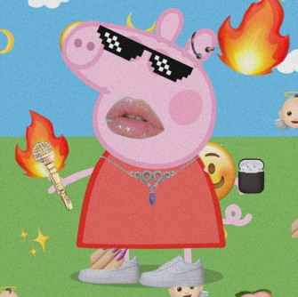 Funny Baddie Peppa Pig Picture Wallpaper