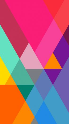 Flat Color Gradient Triangles Wallpaper iPhone