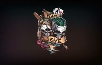 Wallpaper Minimalism Joker Art Harley Quinn Dc Comics