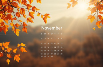 November Calendar Wallpaper