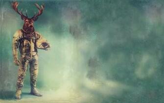 Space Reindeer Wallpaper