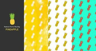 Pin Pineapple Blue Background