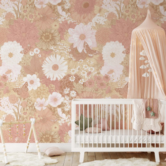 Floral Vintage Vibes Mural Koko Art Shop