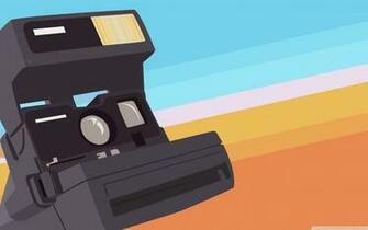 Polaroid Camera Vector Art 4k HD Desktop Wallpaper For