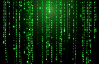 Matrix Binary Code Falling Wallpaper