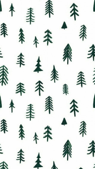 Cute Christmas iPhone Pine Trees Wallpaper
