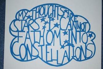 My Thoughts Are Stars Papercut By Yellow Bird Flying