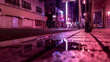 Pink Neon Street 4k Wallpaper