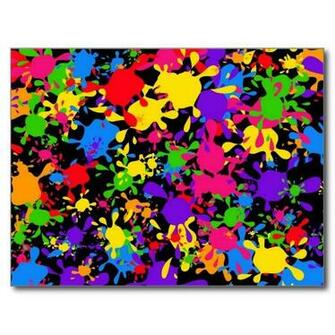 Splatter Wallpaper Post Cards