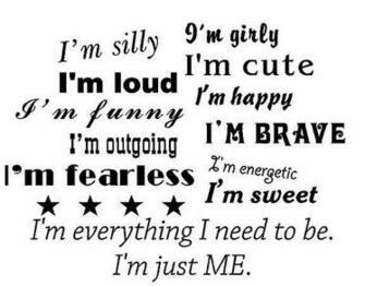 Girls Room Silly Cute Girly I M Just Me Wall Quote By